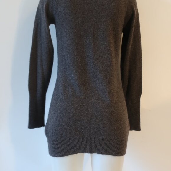 Womens Robert Rodriguez Charcoal Gray 100% Cashmere Tunic Sweater S - Picture 8 of 13